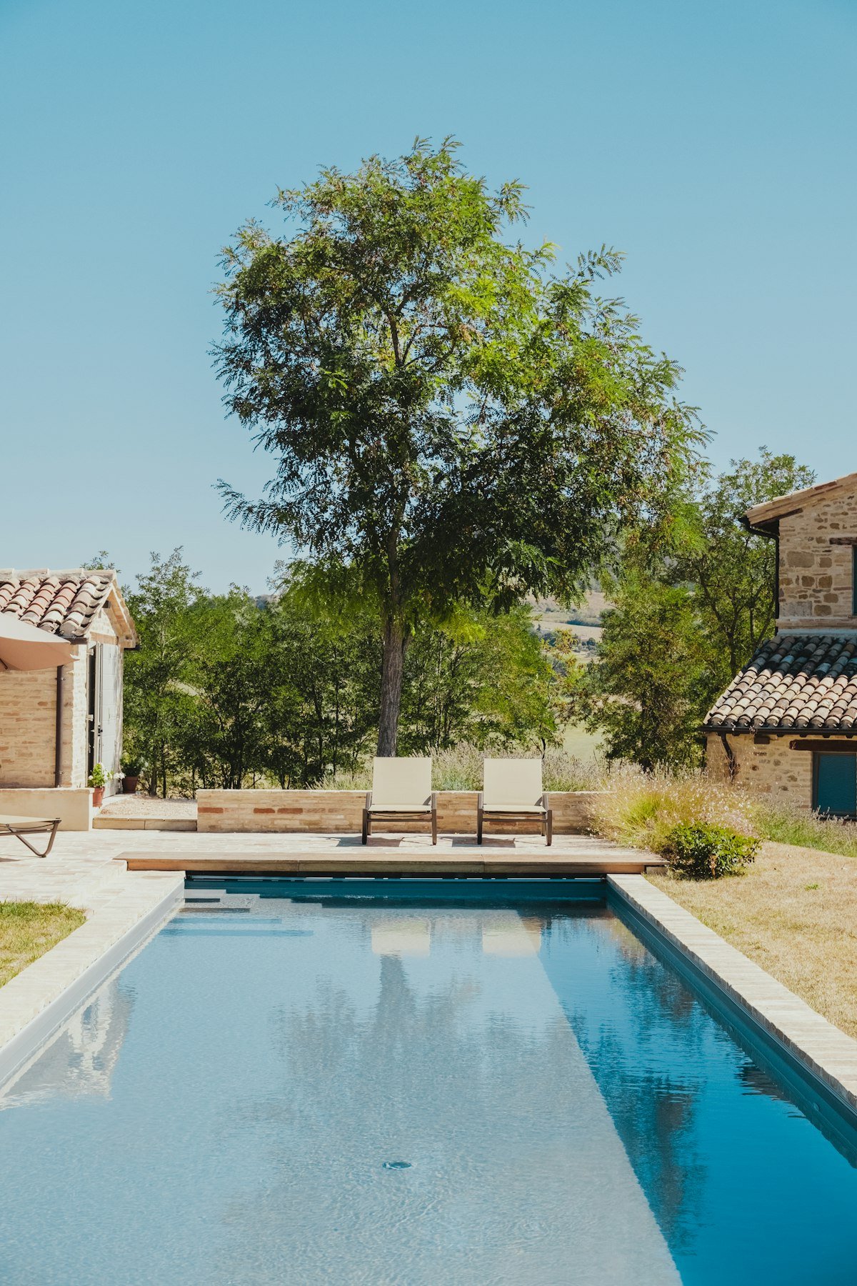 Piscina de obra nueva en finca rústica en Getafe